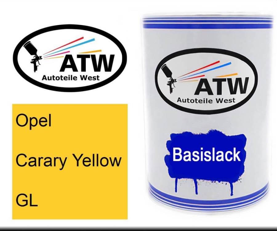 Opel, Carary Yellow, GL: 500ml Lackdose, von ATW Autoteile West.